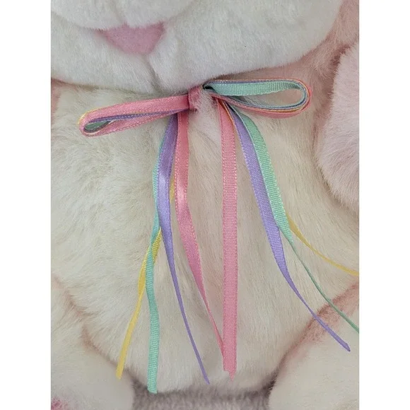 Vintage DanDee Tickle Wiggle Plush Easter Hoppy Bunny Lights That Tickles Pastel - Picture 6 of 17